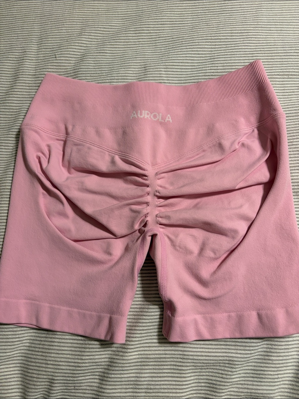 Aurola Pink High-Waist Scrunch Bike Shorts